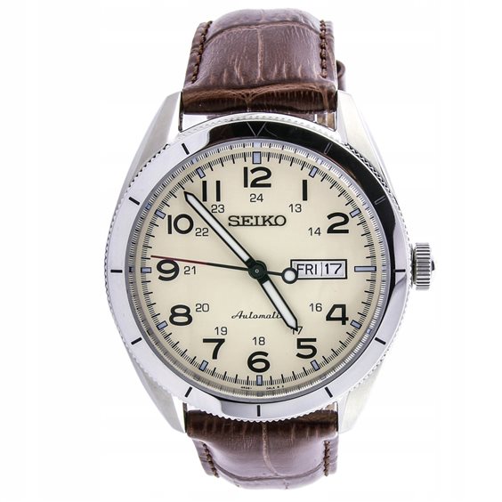 Car Watch Orologio Uomo WINNER Automatico Meccanico Con Cinturino Pelle - Quadrante Multicolore, 45mm Orologio Fasi Lunari Automatico